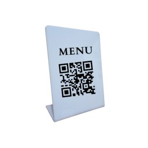 Plexiglass Stand με QR code